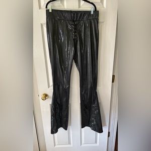 Faux leather pants